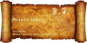 Moletz Harri névjegykártya